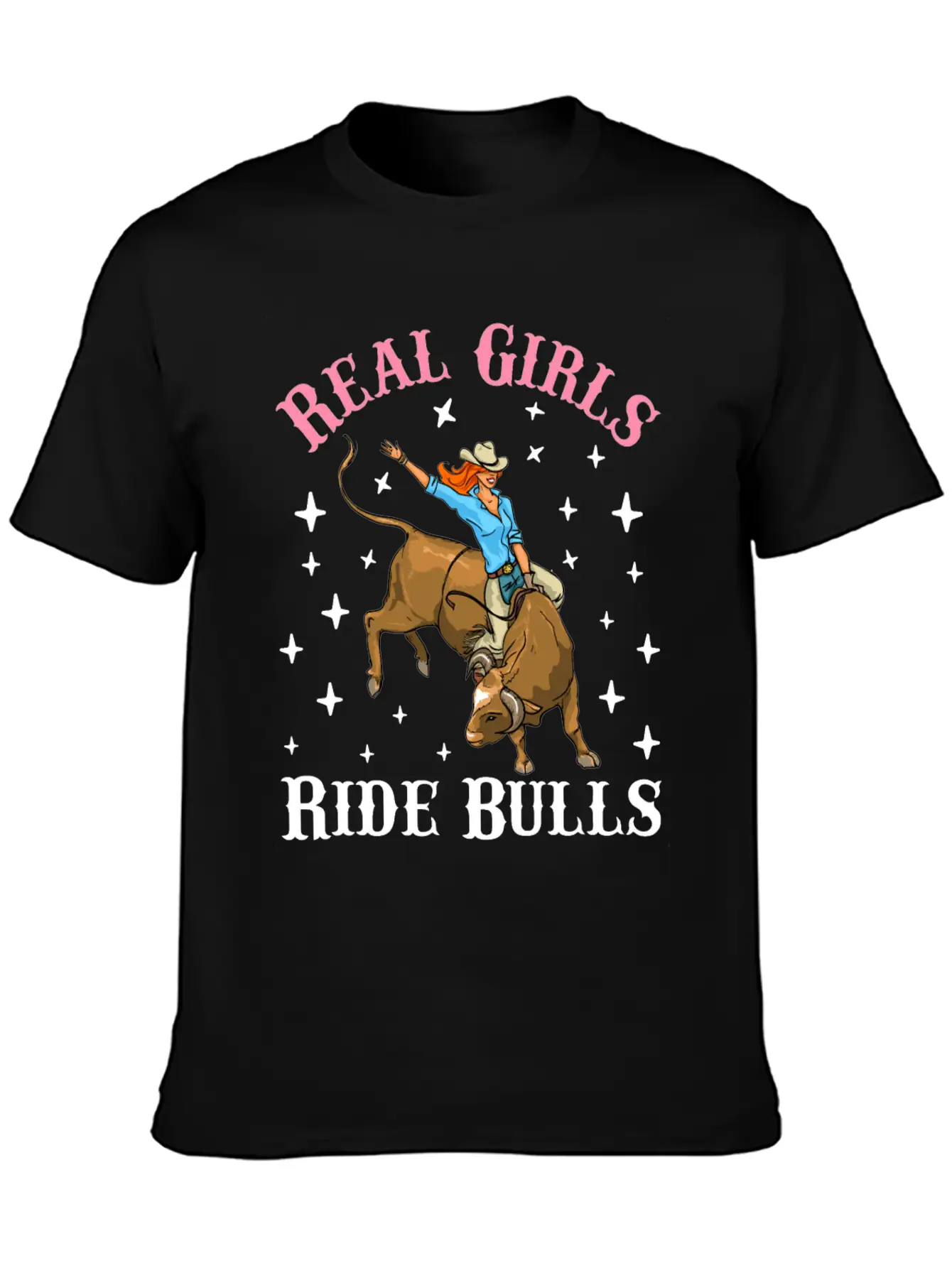Bull Rider Cowgirl Bull Riding Casual Graphic T-Shirt – Simple And Comfortable Daily Wear