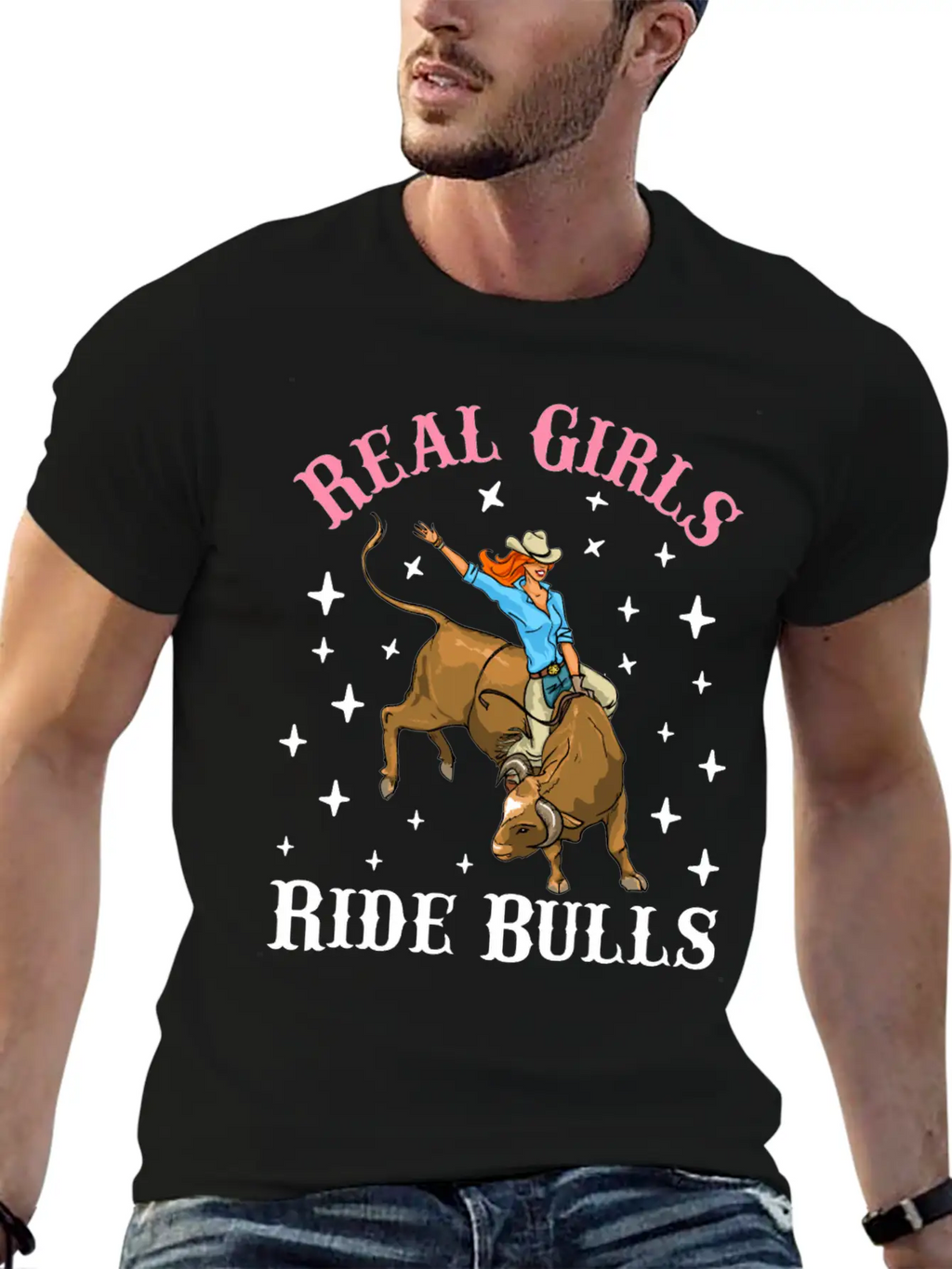Bull Rider Cowgirl Bull Riding Casual Graphic T-Shirt – Simple And Comfortable Daily Wear