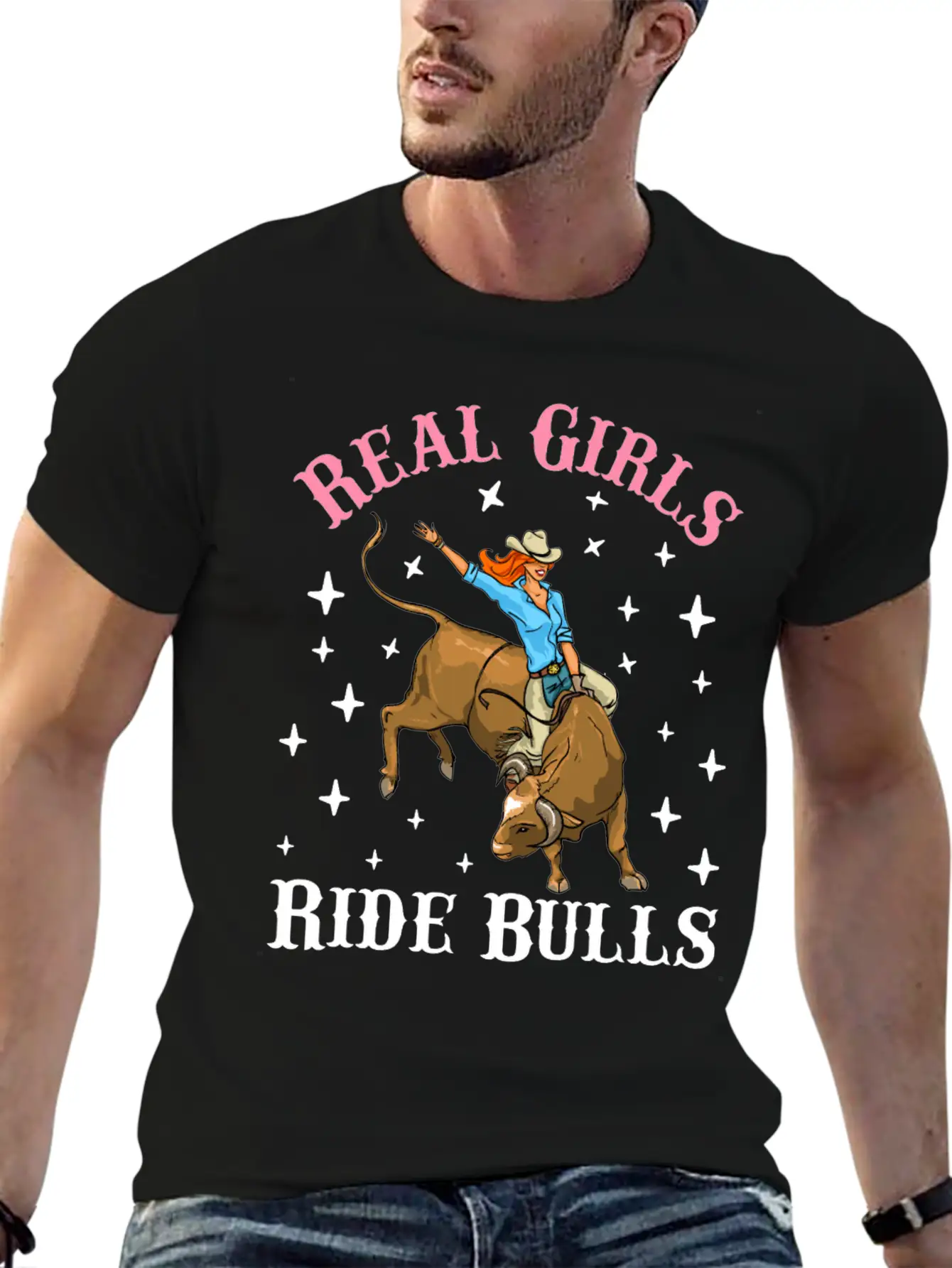Bull Rider Cowgirl Bull Riding Casual Graphic T-Shirt – Simple And Comfortable Daily Wear