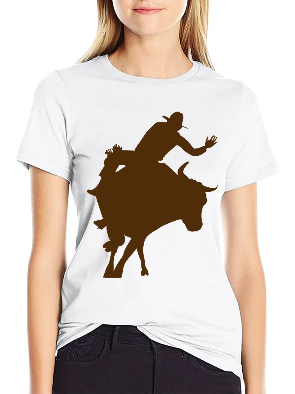 Bull Riding 2 Unisex Short Sleeve Soft Cotton T-Shirt – Casual Everyday Wear
