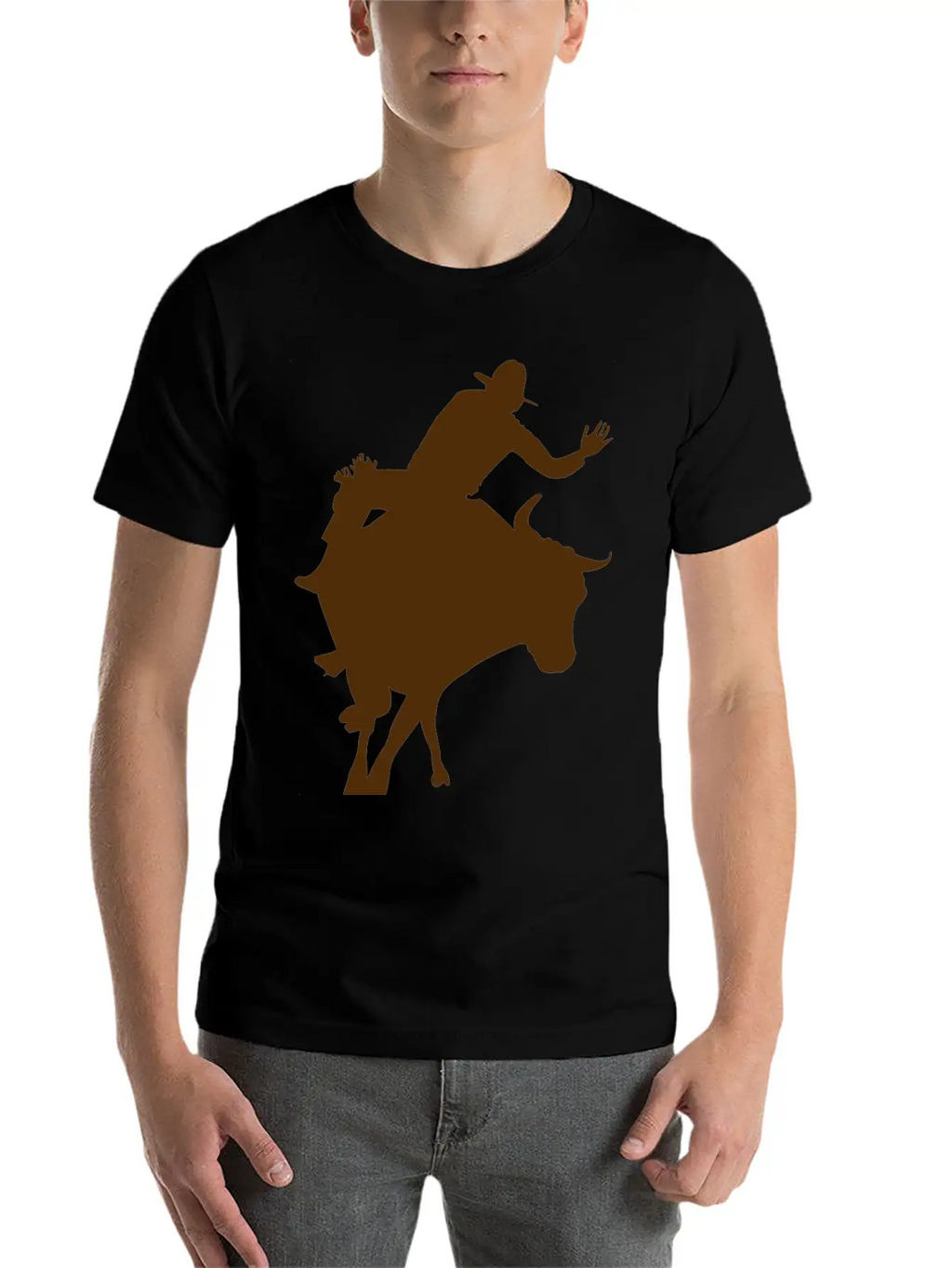 Bull Riding 2 Unisex Short Sleeve Soft Cotton T-Shirt – Casual Everyday Wear