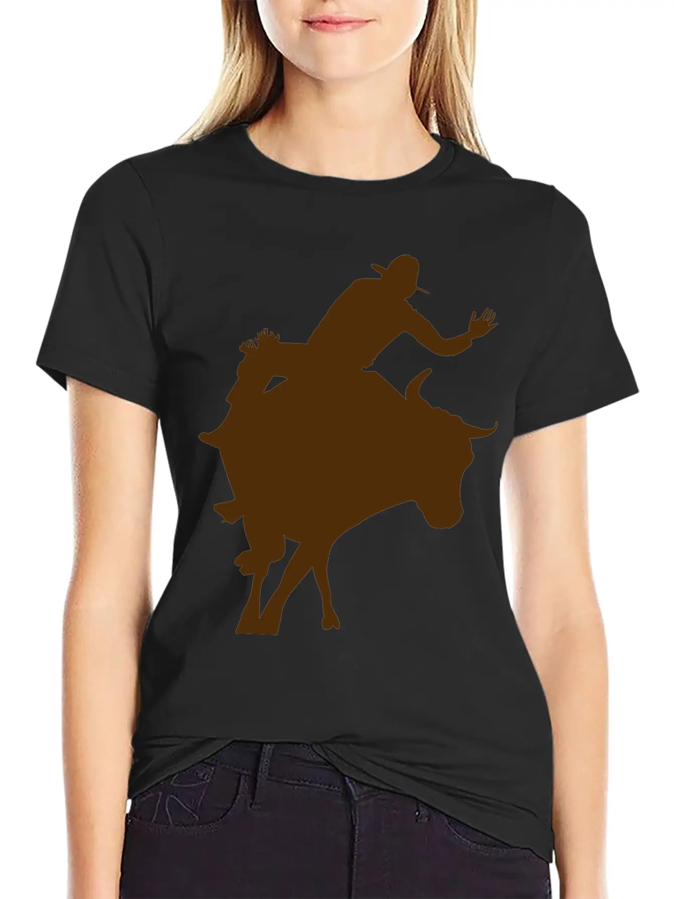 Bull Riding 2 Unisex Short Sleeve Soft Cotton T-Shirt – Casual Everyday Wear