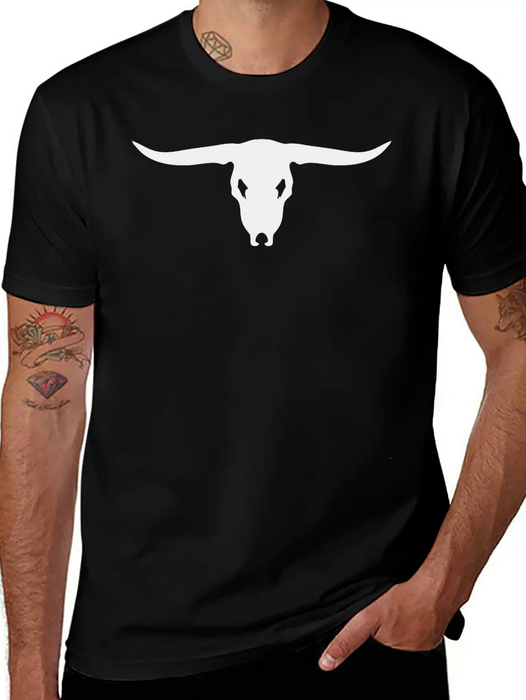 Bull Skull Stylish Everyday T-Shirt – Unisex Basic Cotton Tee