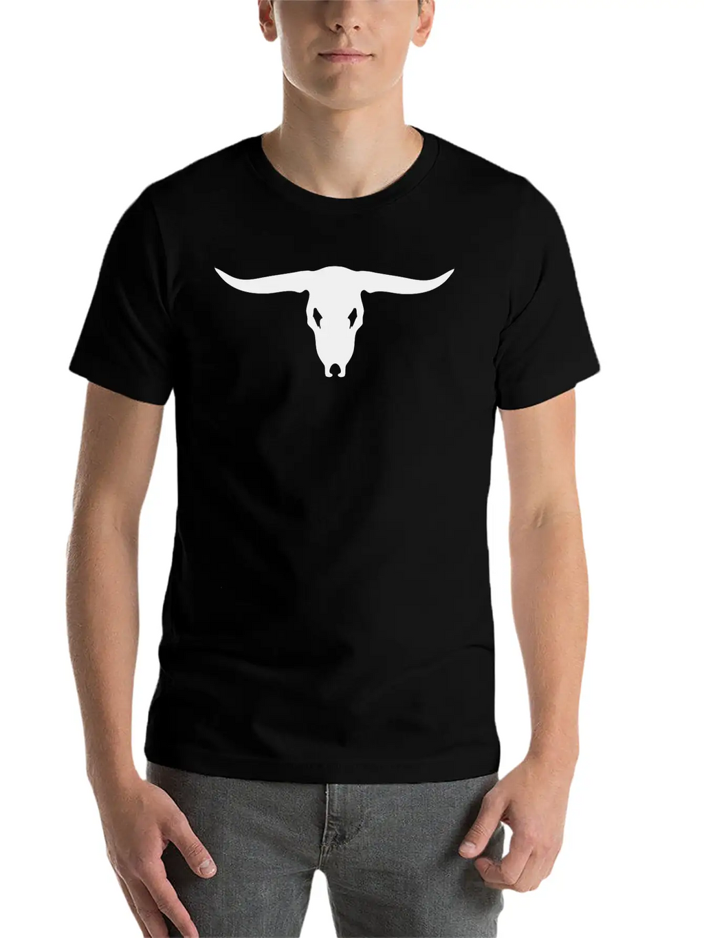 Bull Skull Stylish Everyday T-Shirt – Unisex Basic Cotton Tee