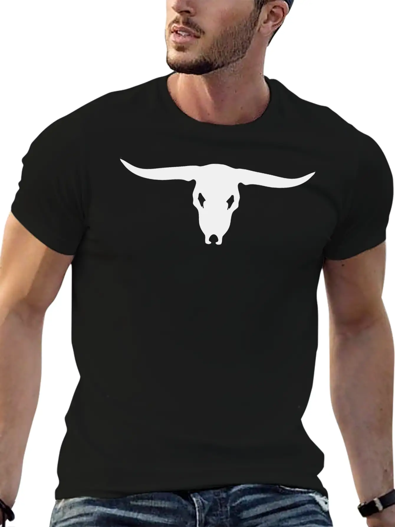 Bull Skull Stylish Everyday T-Shirt – Unisex Basic Cotton Tee