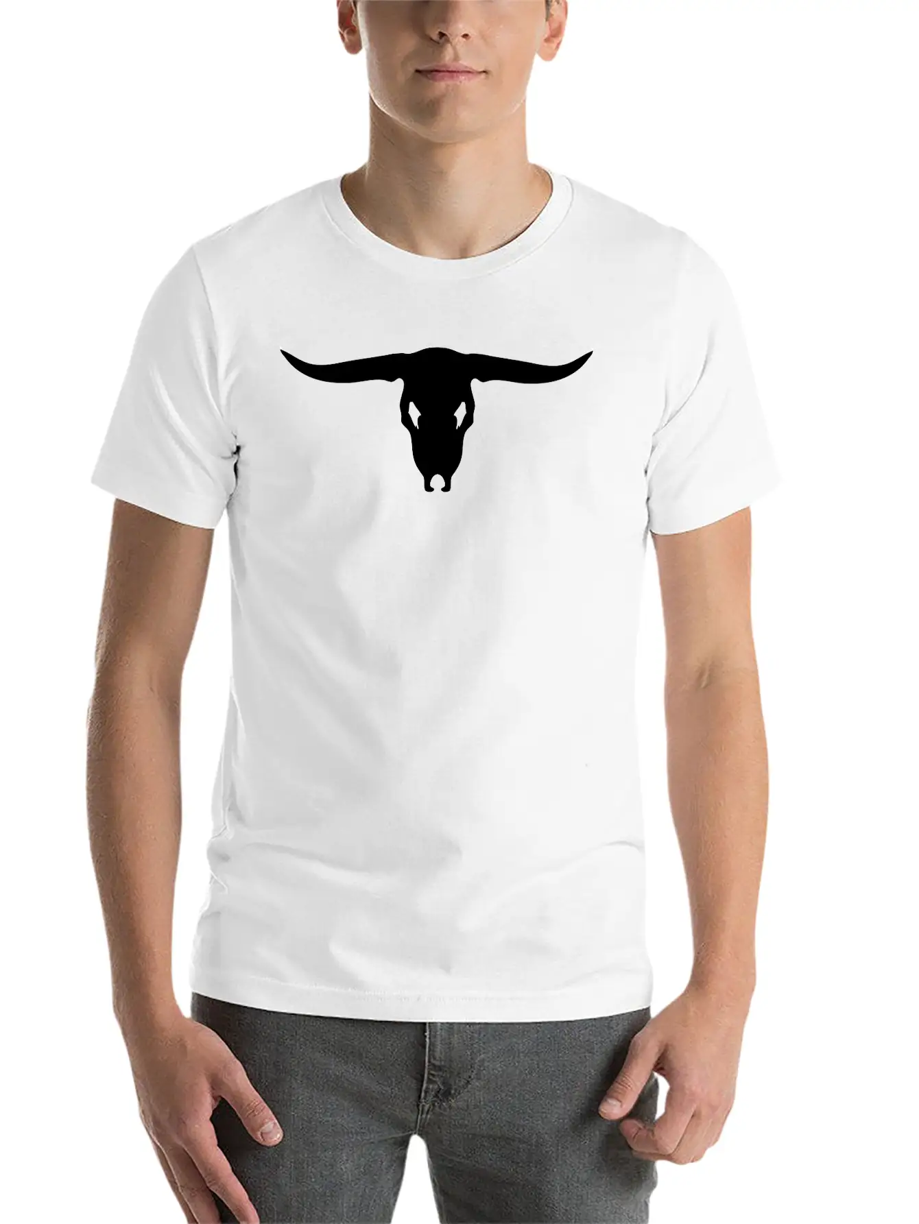 Bull Skull Stylish Everyday T-Shirt – Unisex Basic Cotton Tee