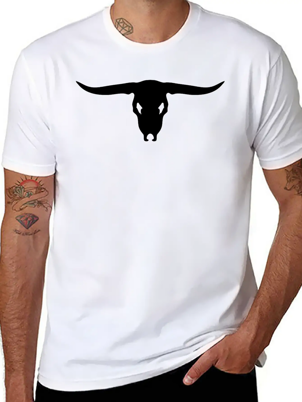 Bull Skull Stylish Everyday T-Shirt – Unisex Basic Cotton Tee