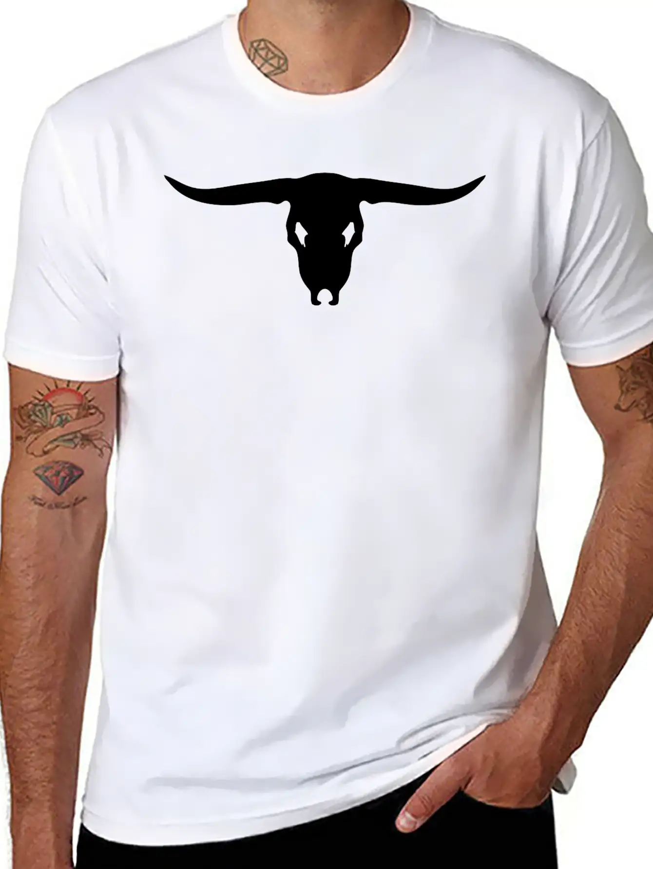 Bull Skull Stylish Everyday T-Shirt – Unisex Basic Cotton Tee