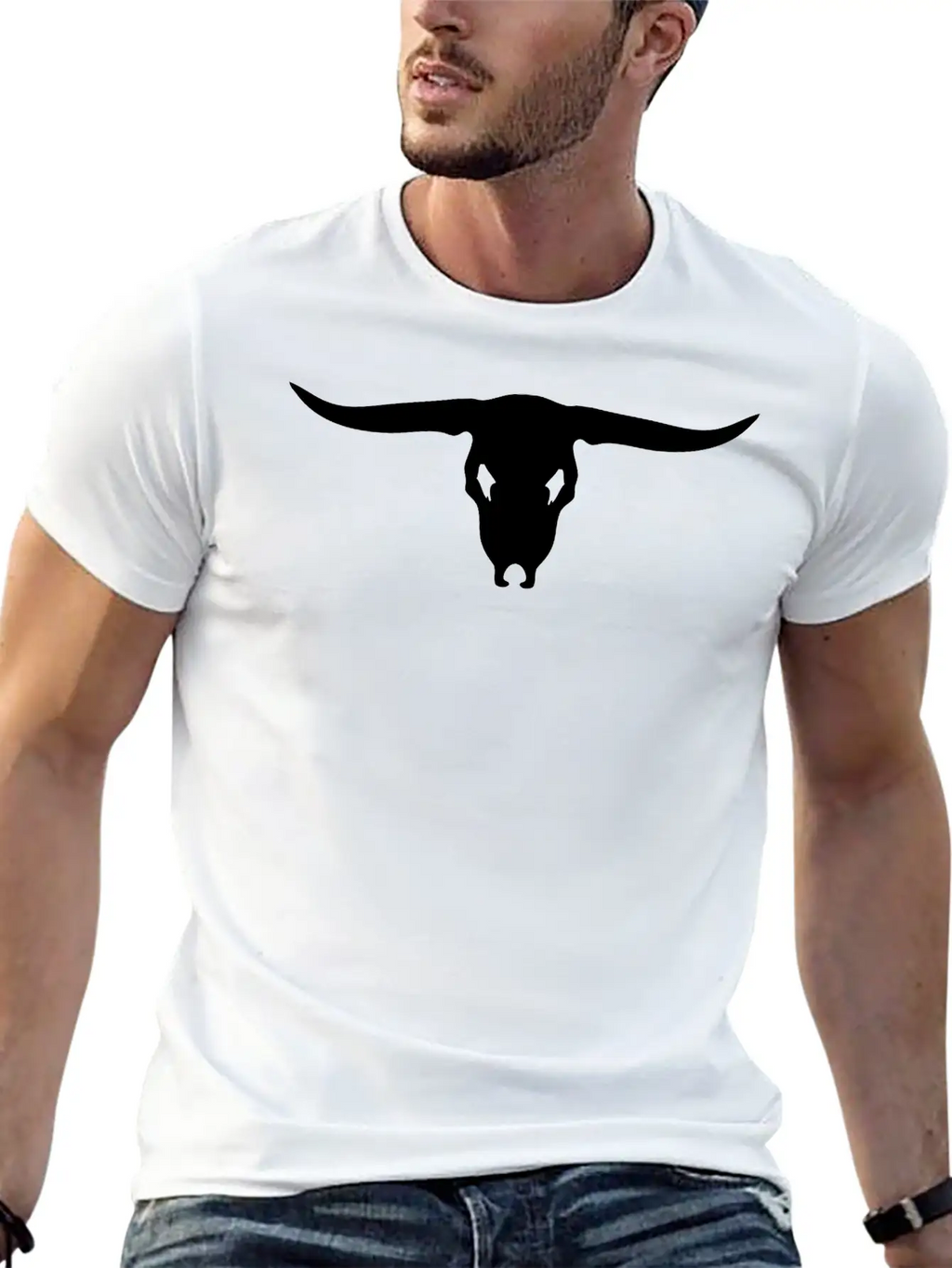 Bull Skull Stylish Everyday T-Shirt – Unisex Basic Cotton Tee