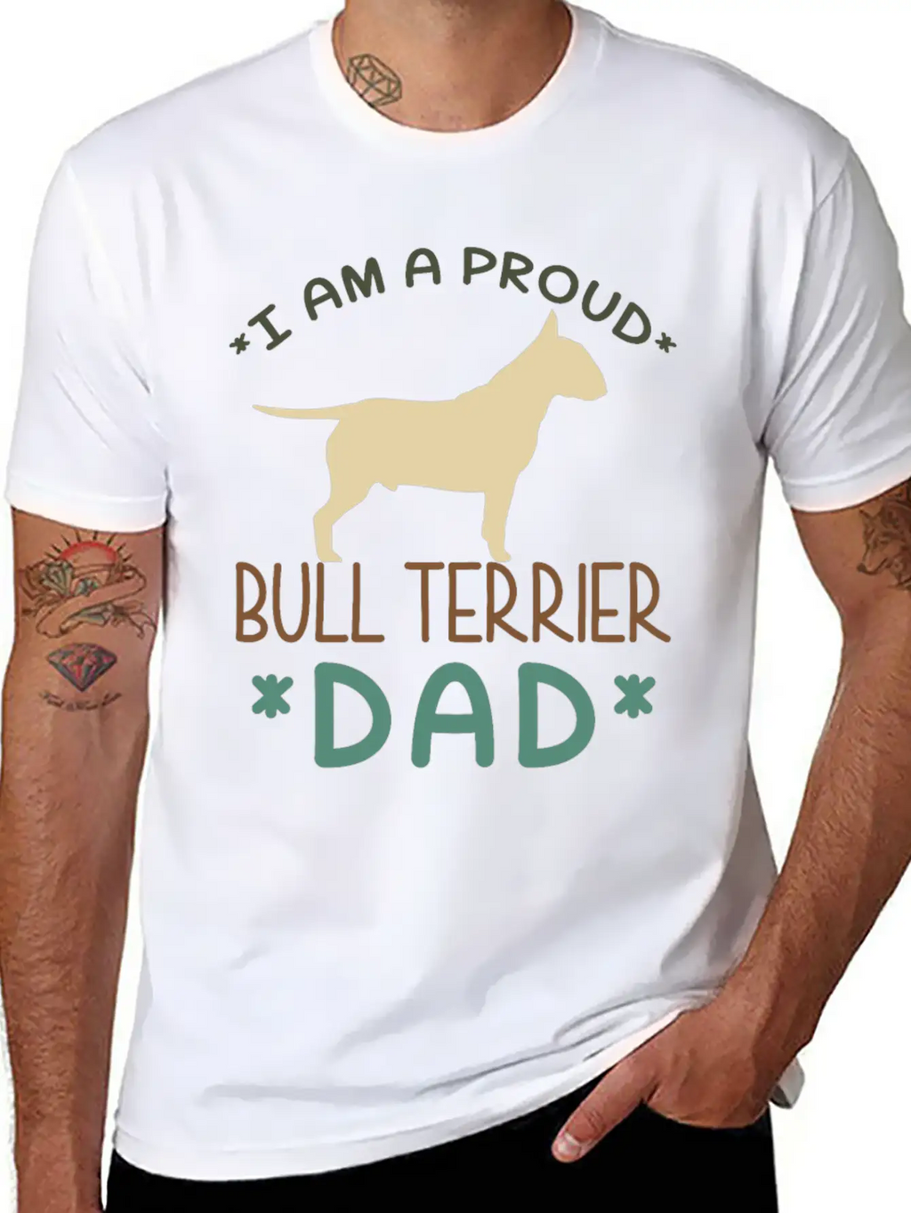 Bull Terrier Dad Classic Fit Graphic Tee For Daily Comfort – Unisex Cotton Shirt
