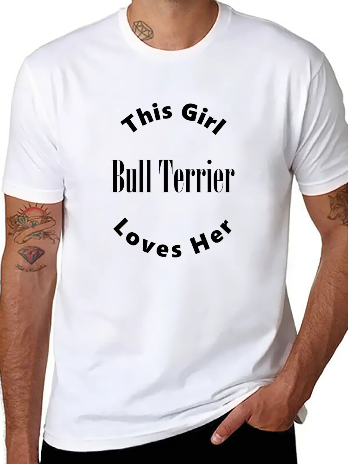 Bull Terrier Unisex Short Sleeve Soft Cotton T-Shirt – Casual Everyday Wear