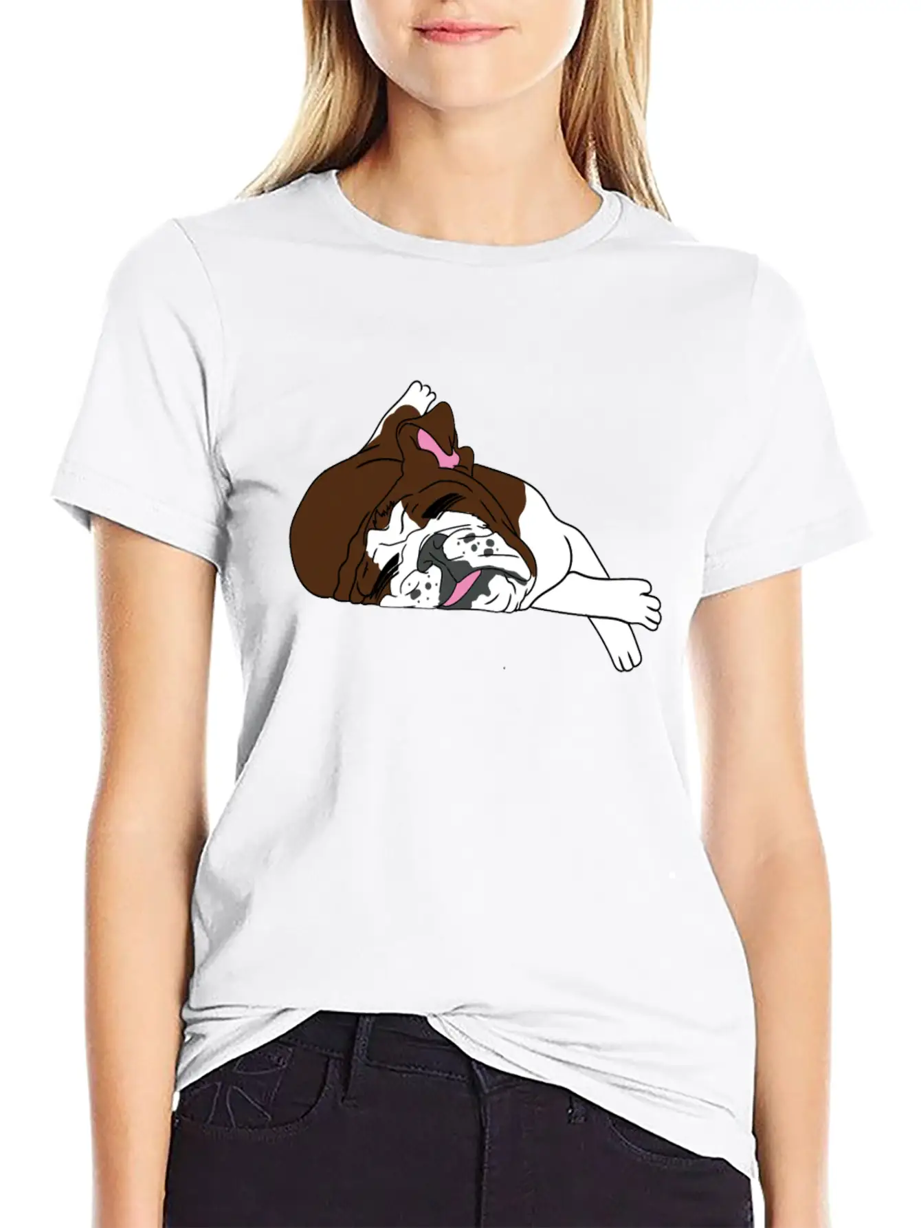 Bulldog Dogs Dog Essential Cotton Tee For Daily Outfits – Unisex Style