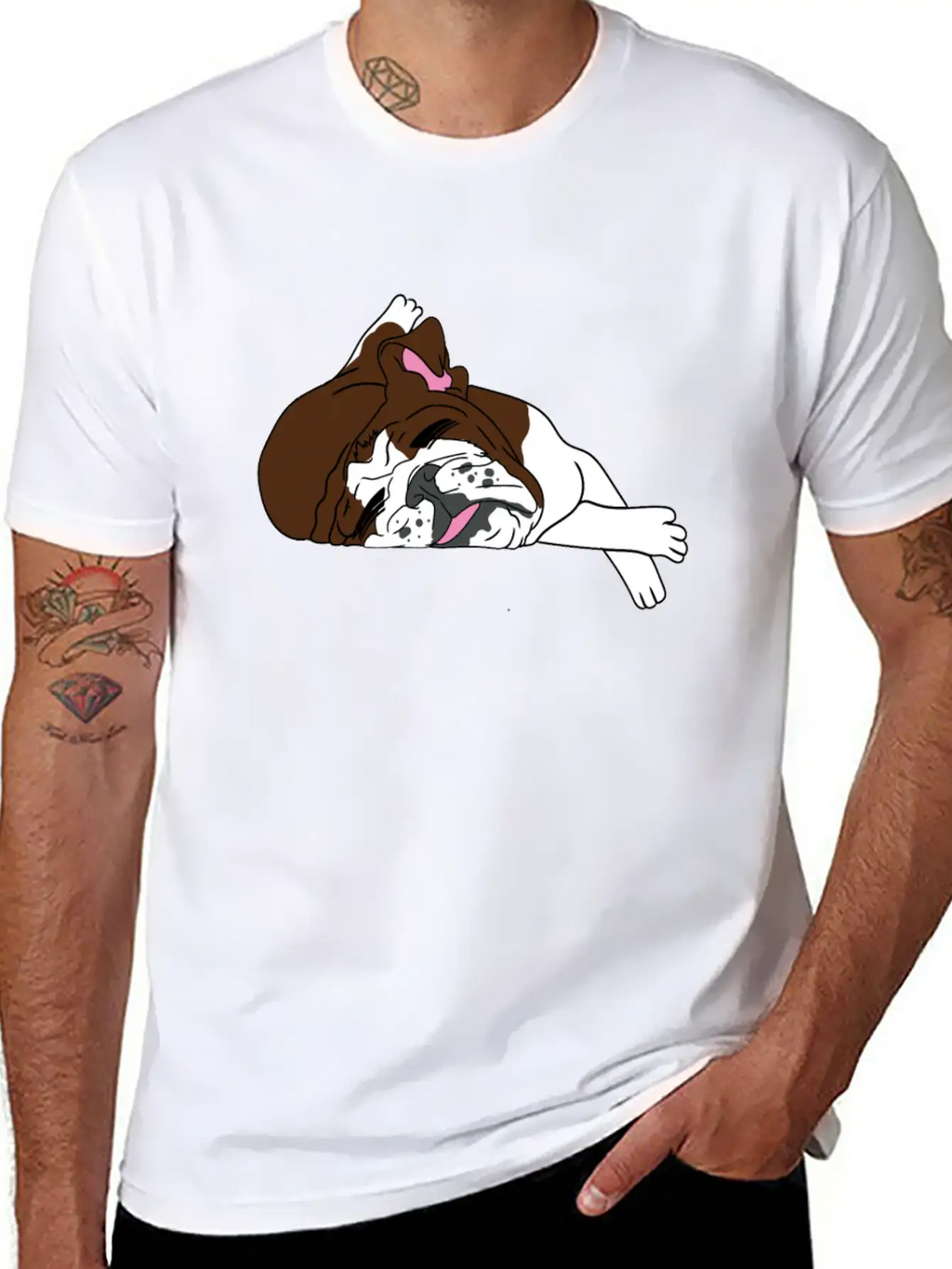 Bulldog Dogs Dog Essential Cotton Tee For Daily Outfits – Unisex Style