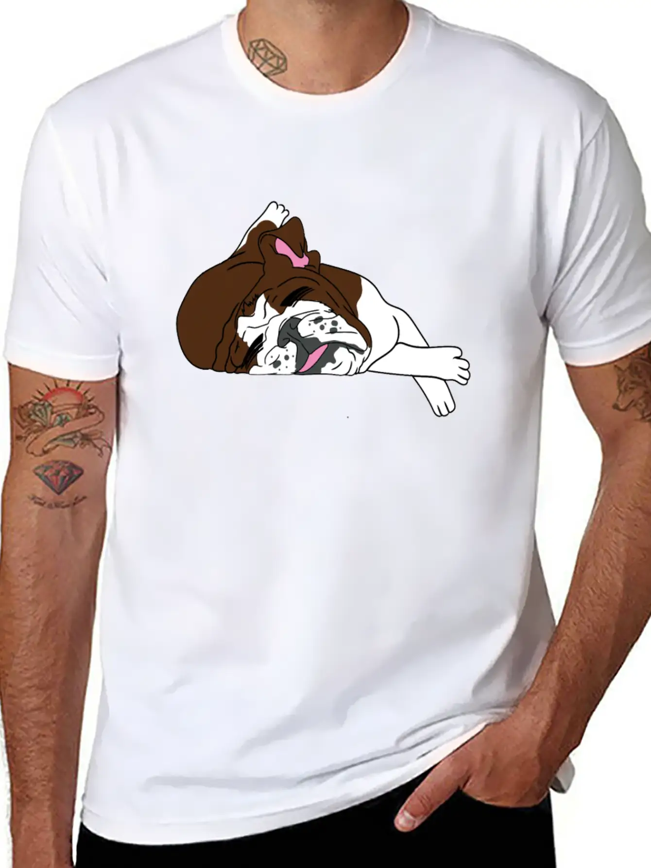 Bulldog Dogs Dog Essential Cotton Tee For Daily Outfits – Unisex Style