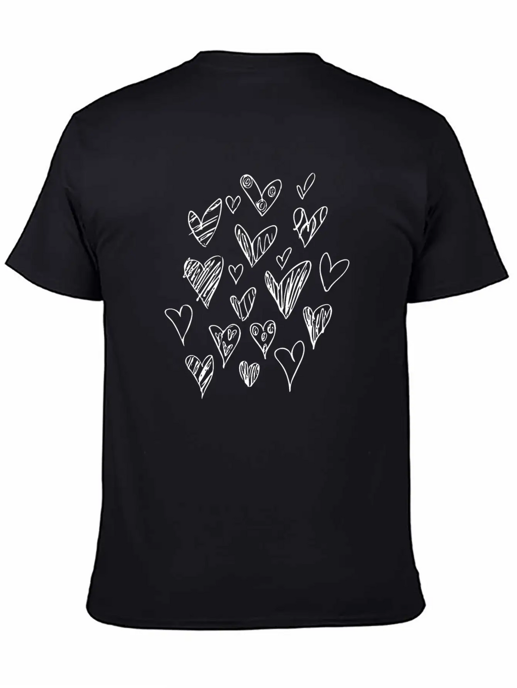 Bunch Of Hearts (White) Breathable Soft Cotton T-Shirt – Timeless Casual Look