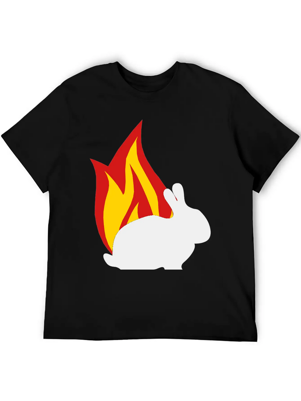 Bunny Flame Unisex Short Sleeve Soft Cotton T-Shirt – Casual Everyday Wear