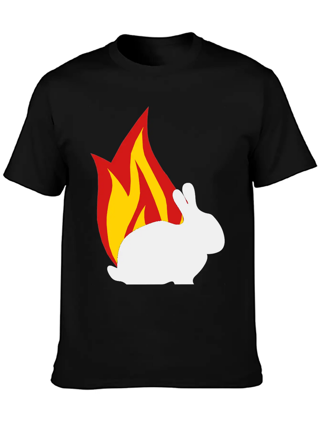 Bunny Flame Unisex Short Sleeve Soft Cotton T-Shirt – Casual Everyday Wear