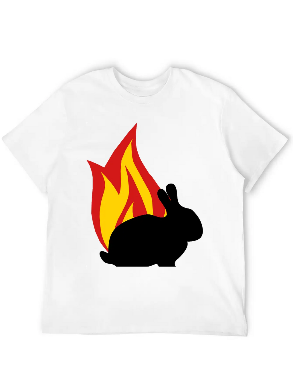 Bunny Flame Unisex Short Sleeve Soft Cotton T-Shirt – Casual Everyday Wear