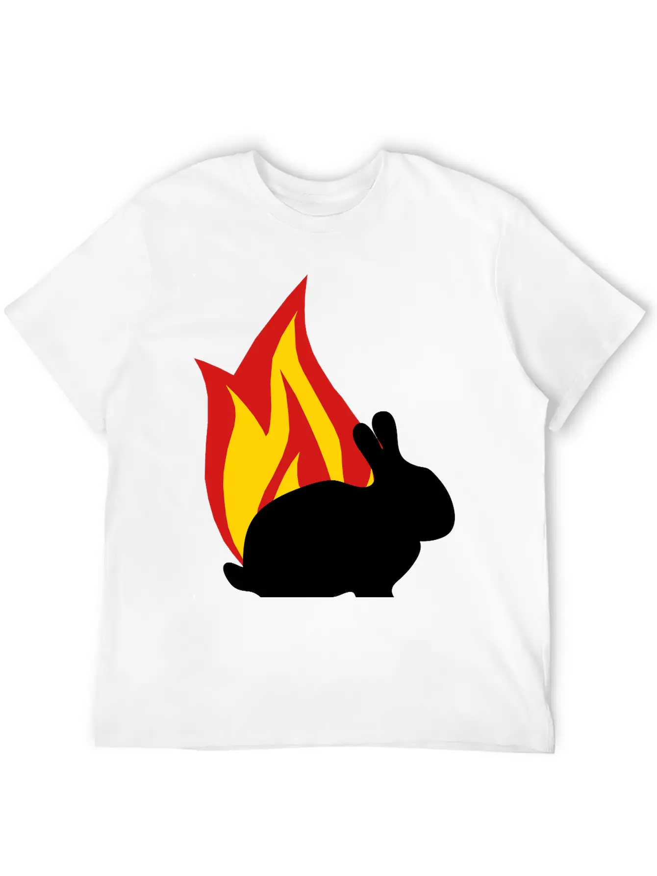 Bunny Flame Unisex Short Sleeve Soft Cotton T-Shirt – Casual Everyday Wear