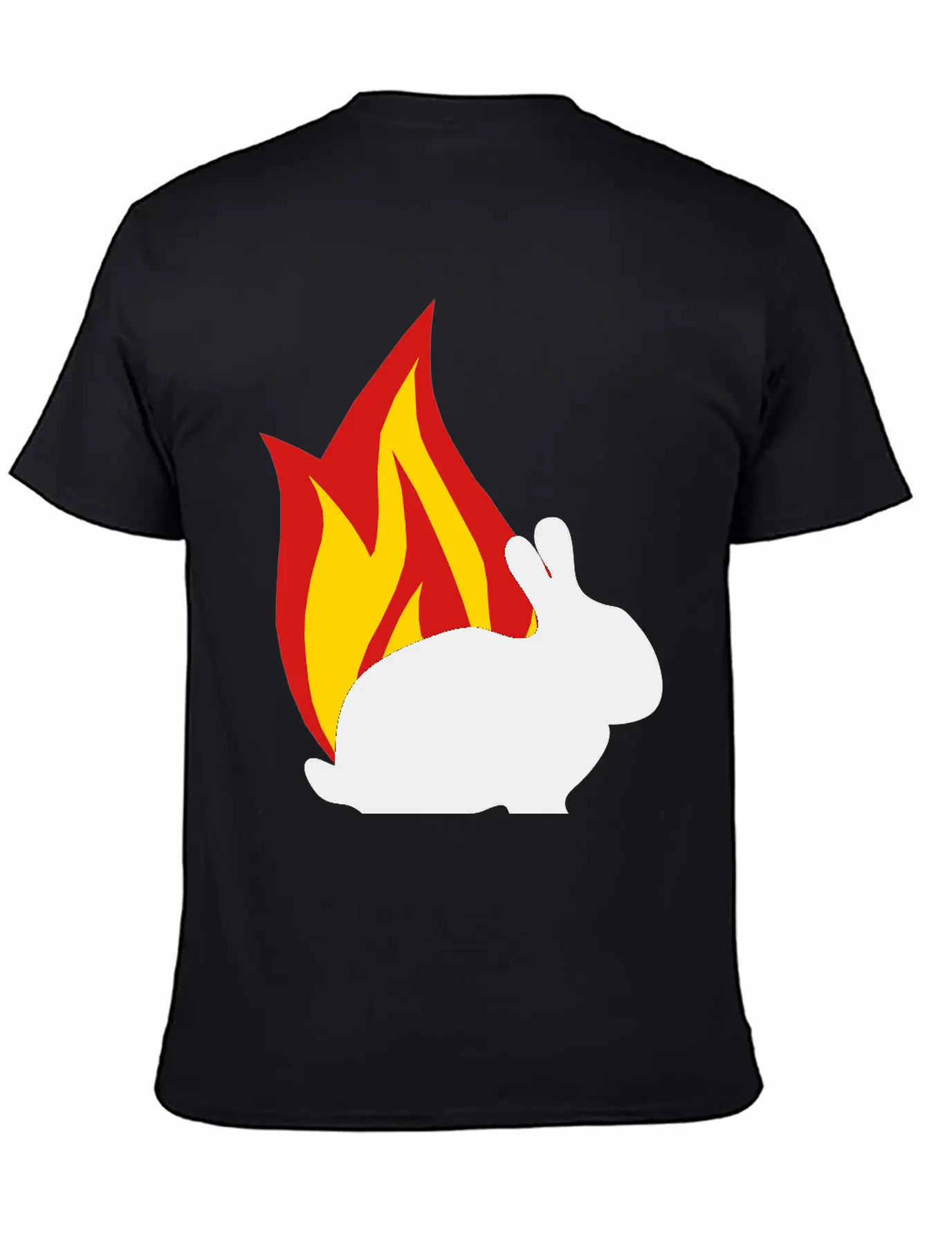 Bunny Flame Unisex Short Sleeve Soft Cotton T-Shirt – Casual Everyday Wear