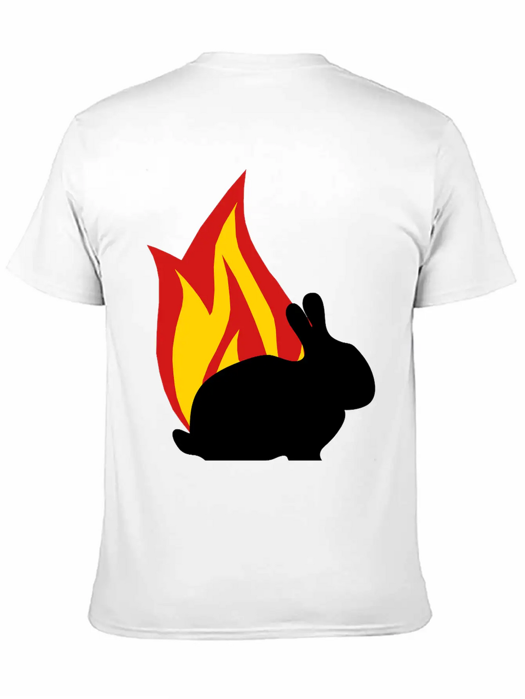 Bunny Flame Unisex Short Sleeve Soft Cotton T-Shirt – Casual Everyday Wear