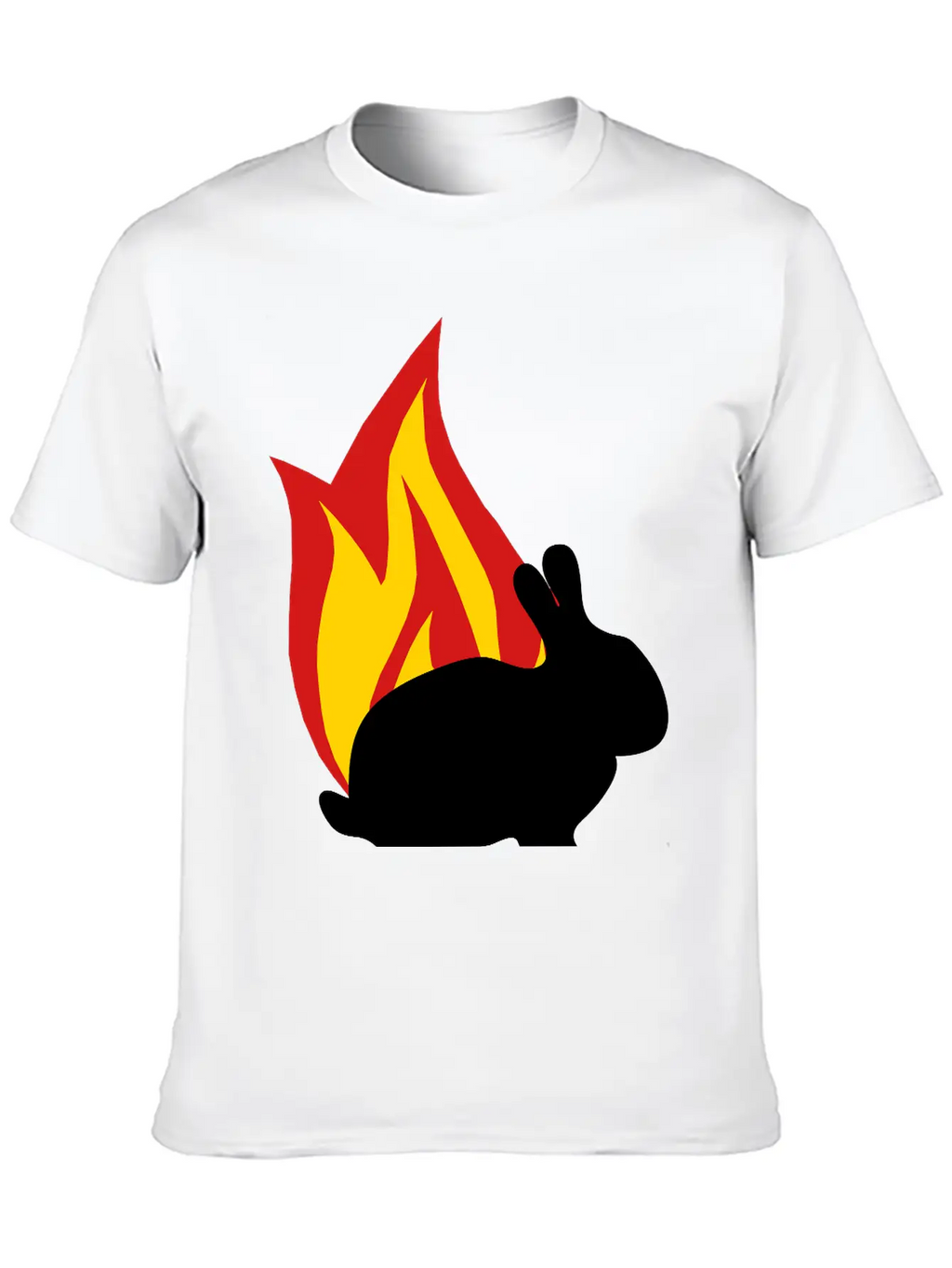 Bunny Flame Unisex Short Sleeve Soft Cotton T-Shirt – Casual Everyday Wear