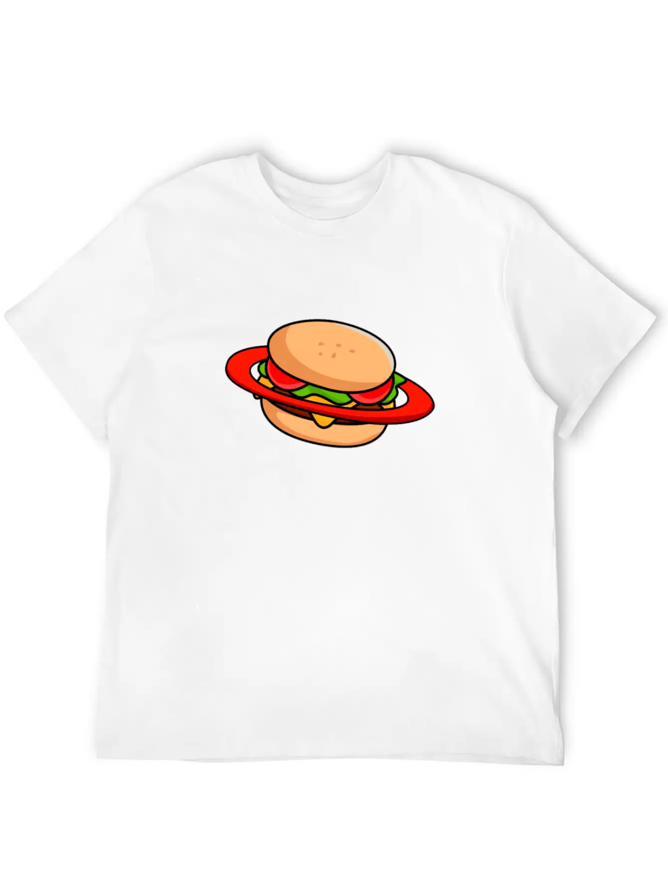 Burger Galaxy Unisex Short Sleeve Soft Cotton T-Shirt – Casual Everyday Wear