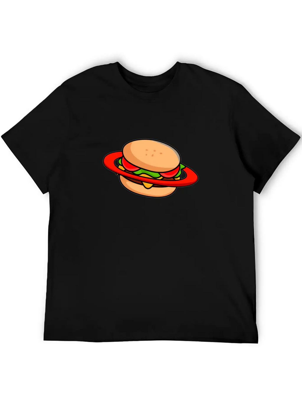 Burger Galaxy Unisex Short Sleeve Soft Cotton T-Shirt – Casual Everyday Wear