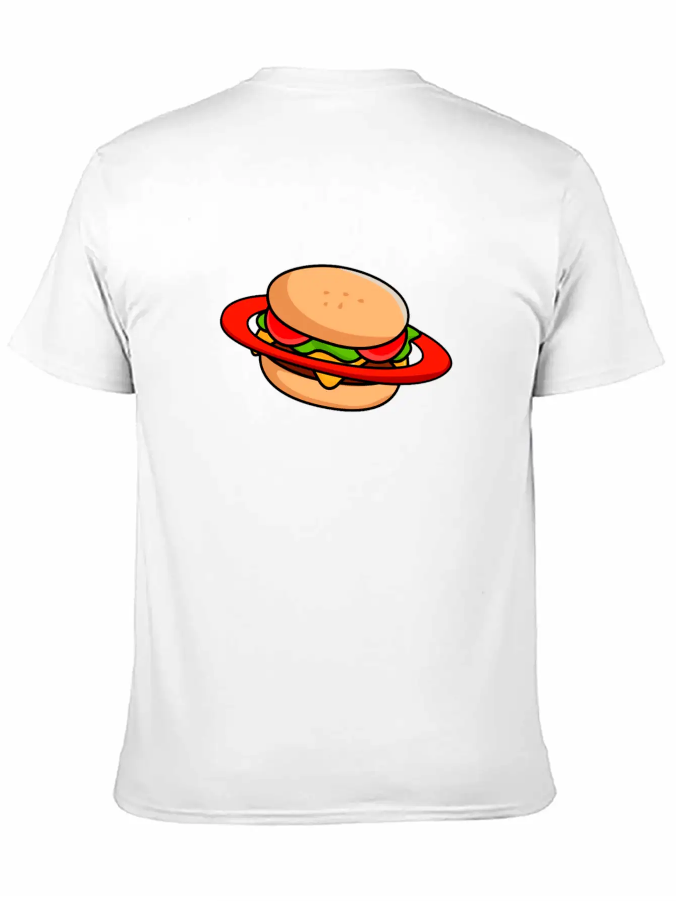 Burger Galaxy Unisex Short Sleeve Soft Cotton T-Shirt – Casual Everyday Wear