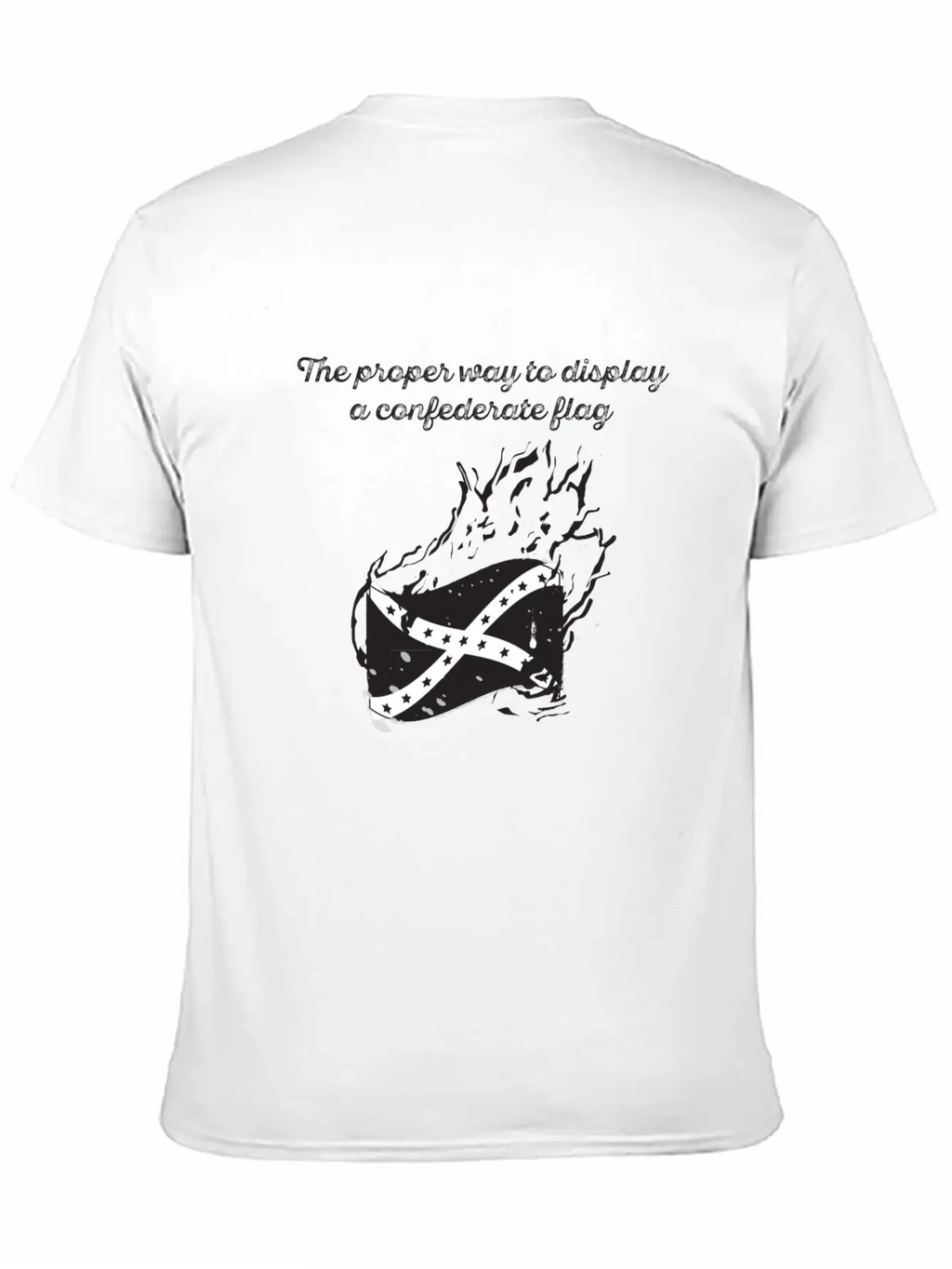 Burn The Confederate Flag Essential Cotton Tee For Daily Outfits – Unisex Style