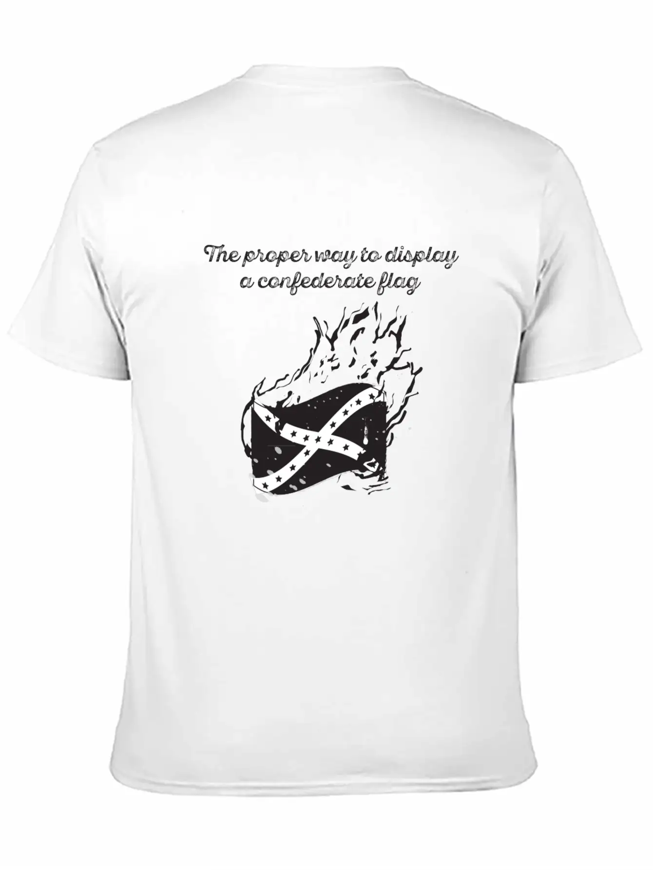 Burn The Confederate Flag Essential Cotton Tee For Daily Outfits – Unisex Style