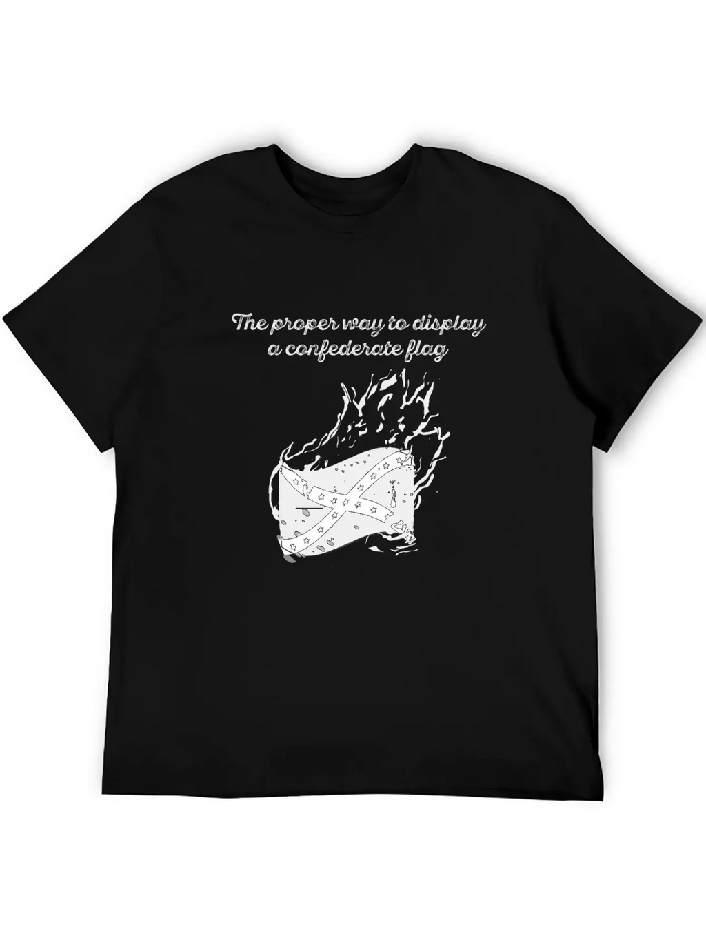 Burn The Confederate Flag Essential Cotton Tee For Daily Outfits – Unisex Style