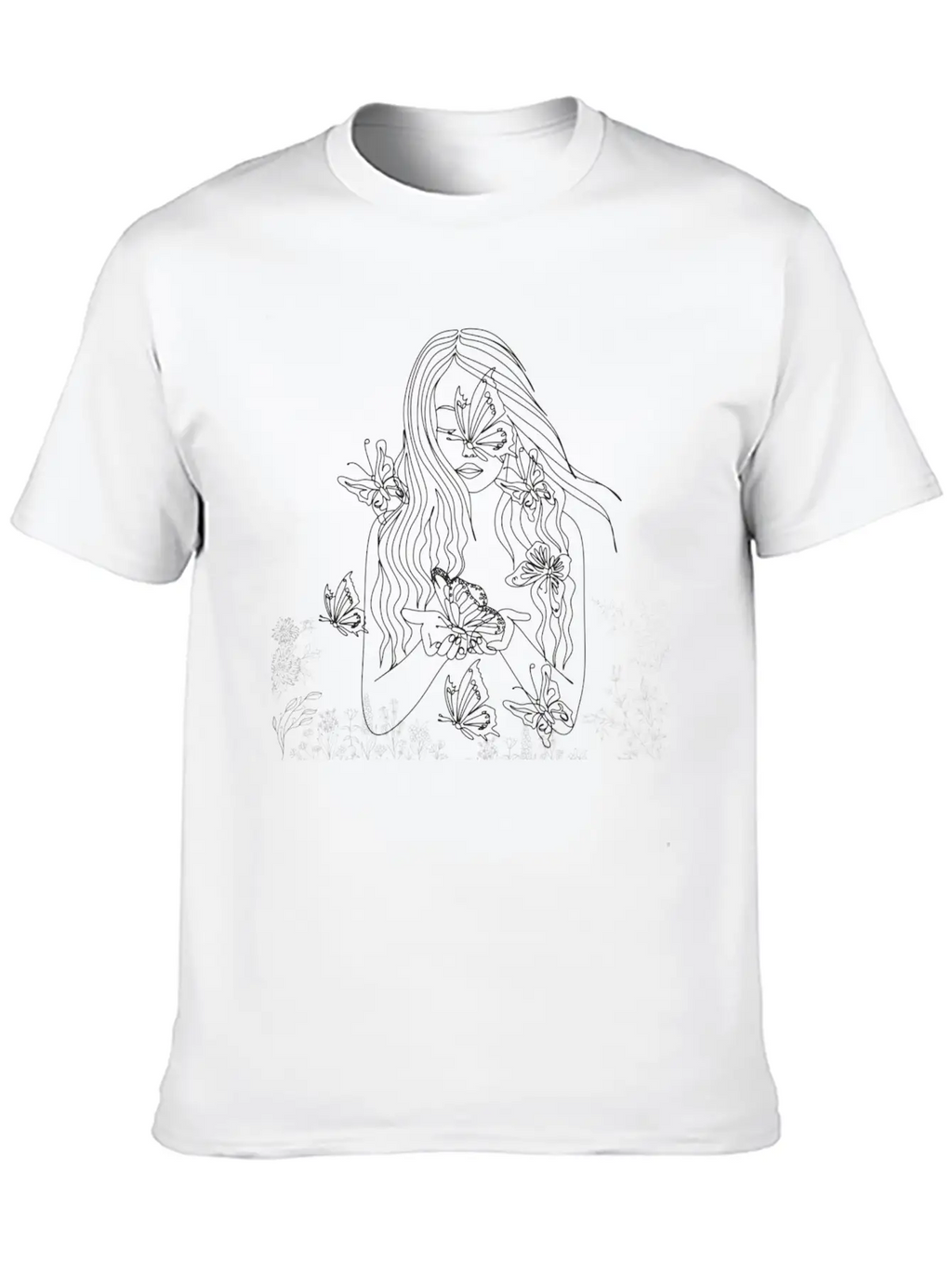 Butterfly Bliss (The Butterfly And The Bloom) Breathable Soft Cotton T-Shirt – Timeless Casual Look