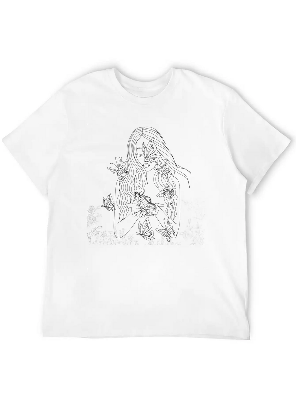 Butterfly Bliss (The Butterfly And The Bloom) Breathable Soft Cotton T-Shirt – Timeless Casual Look