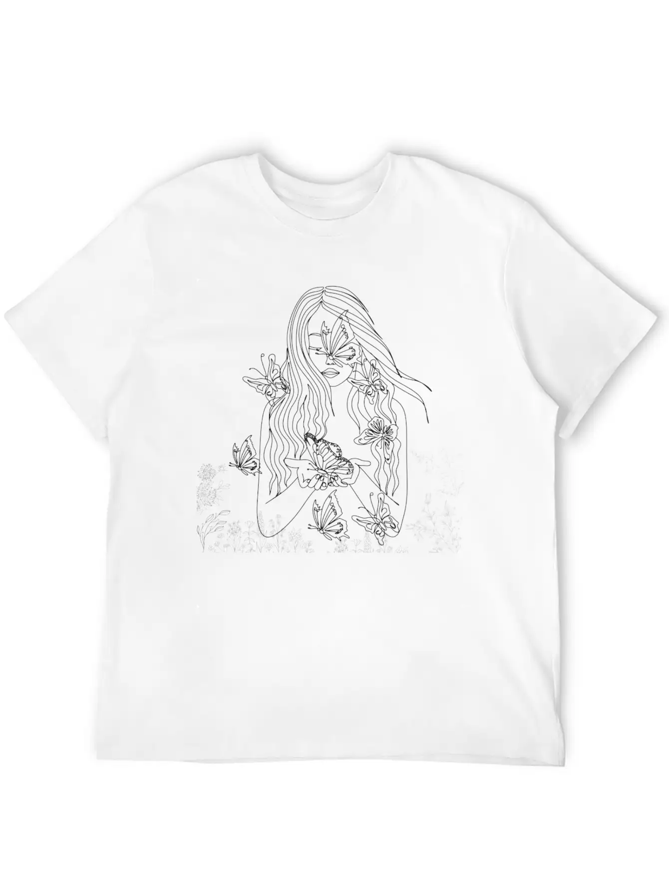 Butterfly Bliss (The Butterfly And The Bloom) Breathable Soft Cotton T-Shirt – Timeless Casual Look