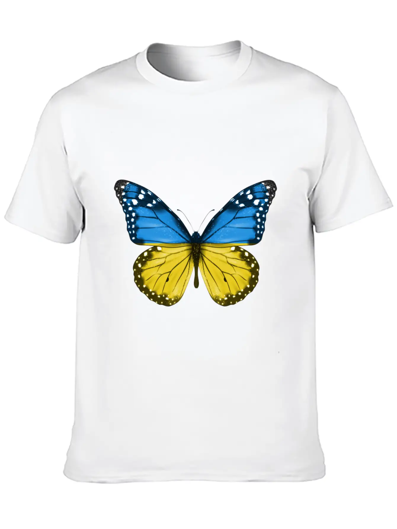 Butterfly Flag Of Ukraine Unisex Casual T-Shirt – Clean Design For Daily Comfort
