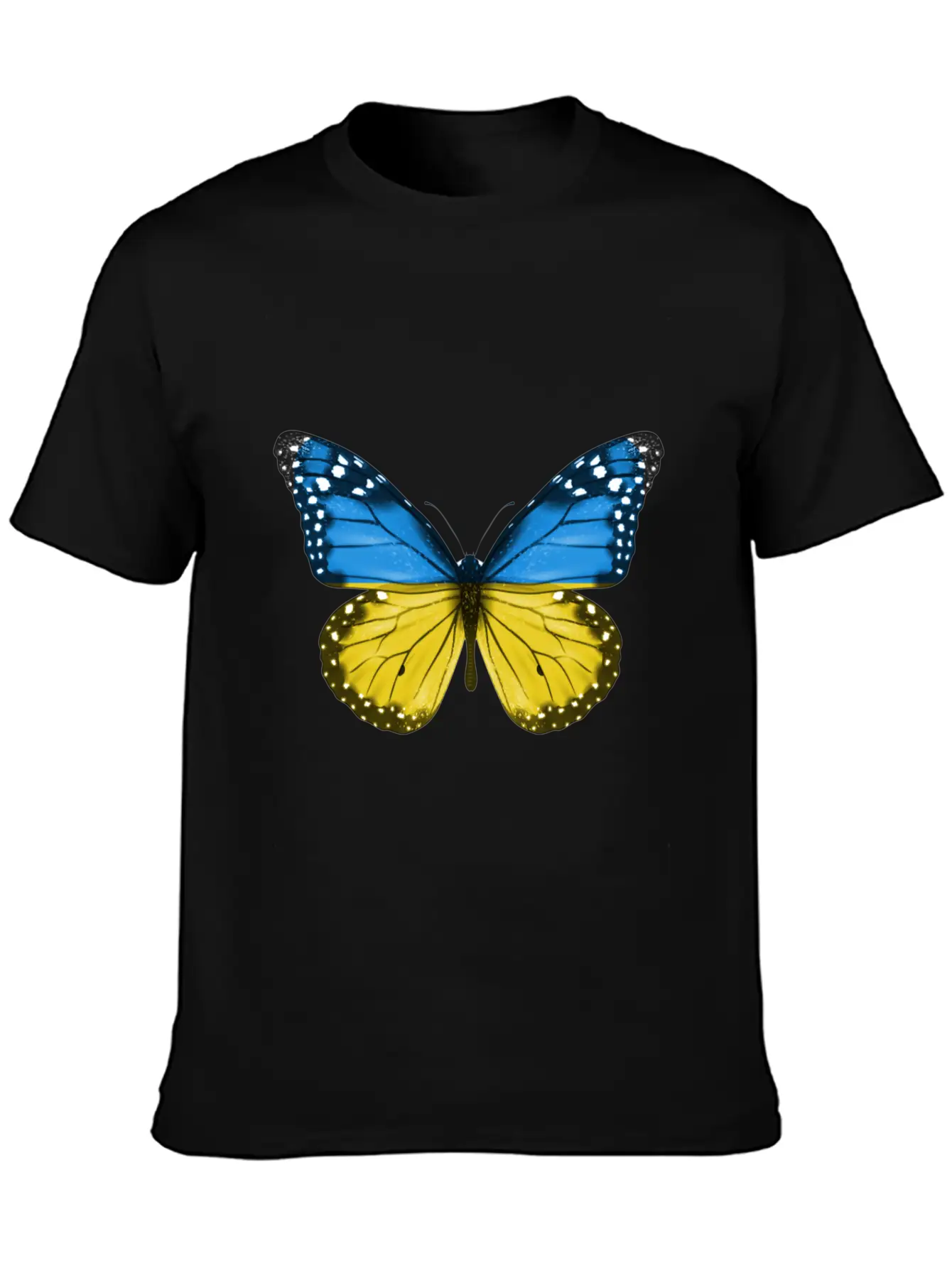 Butterfly Flag Of Ukraine Unisex Casual T-Shirt – Clean Design For Daily Comfort