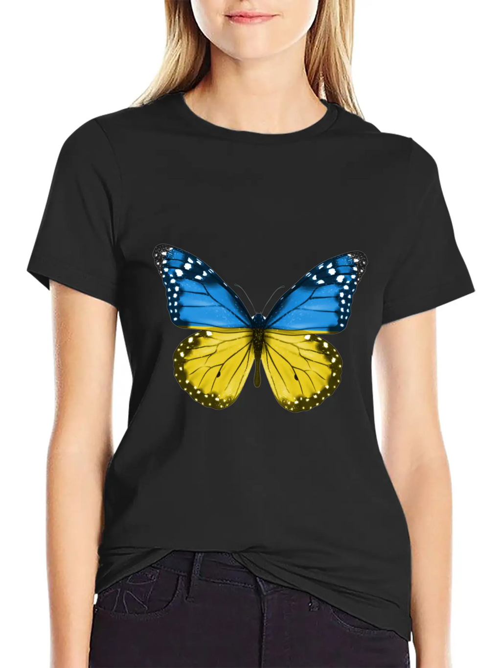 Butterfly Flag Of Ukraine Unisex Casual T-Shirt – Clean Design For Daily Comfort
