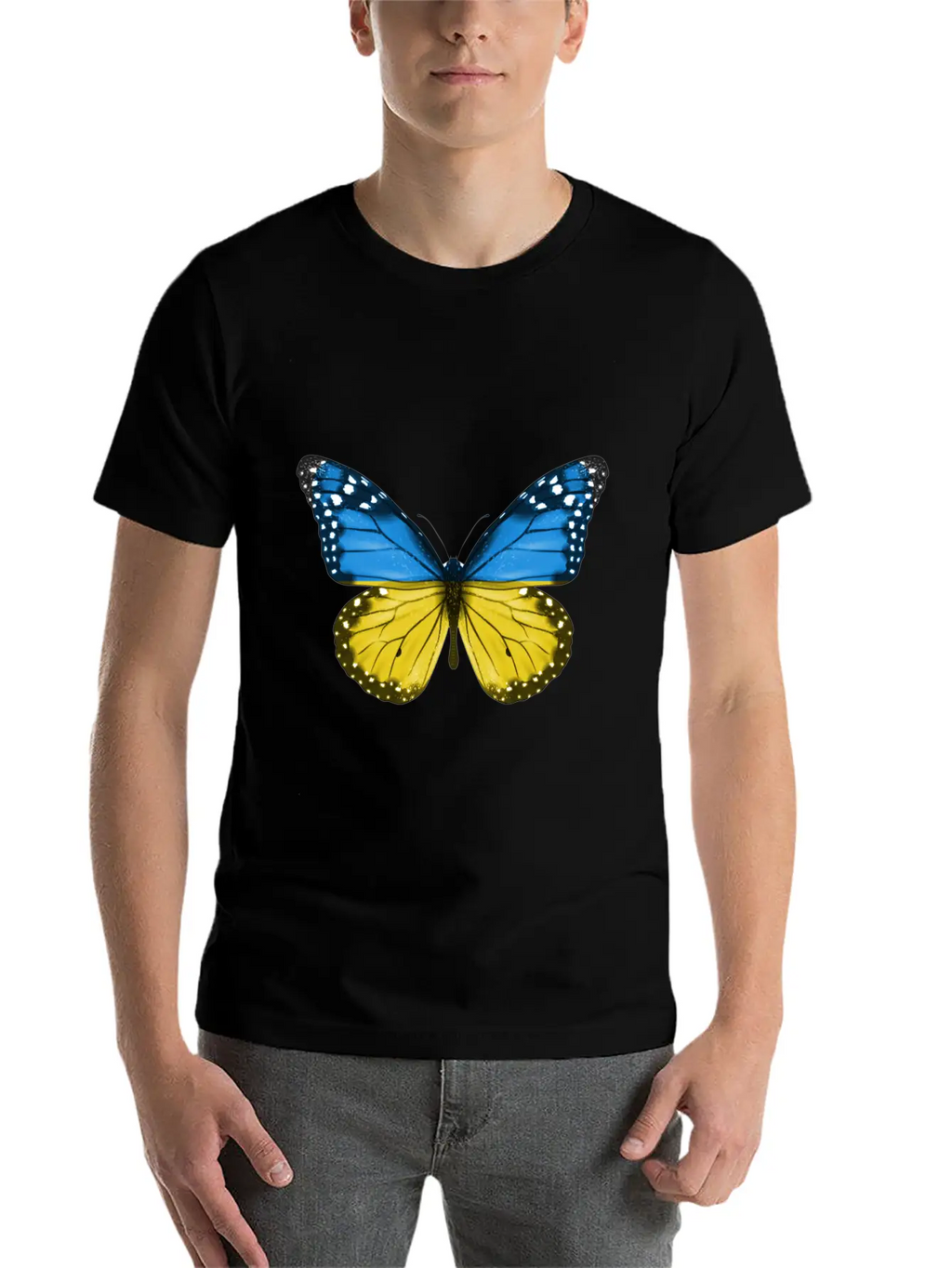 Butterfly Flag Of Ukraine Unisex Casual T-Shirt – Clean Design For Daily Comfort
