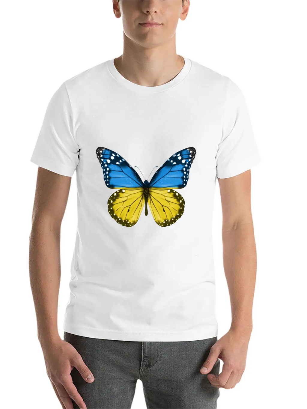 Butterfly Flag Of Ukraine Unisex Casual T-Shirt – Clean Design For Daily Comfort