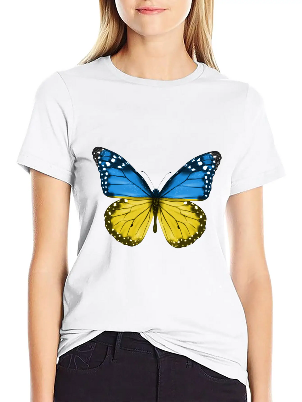 Butterfly Flag Of Ukraine Unisex Casual T-Shirt – Clean Design For Daily Comfort