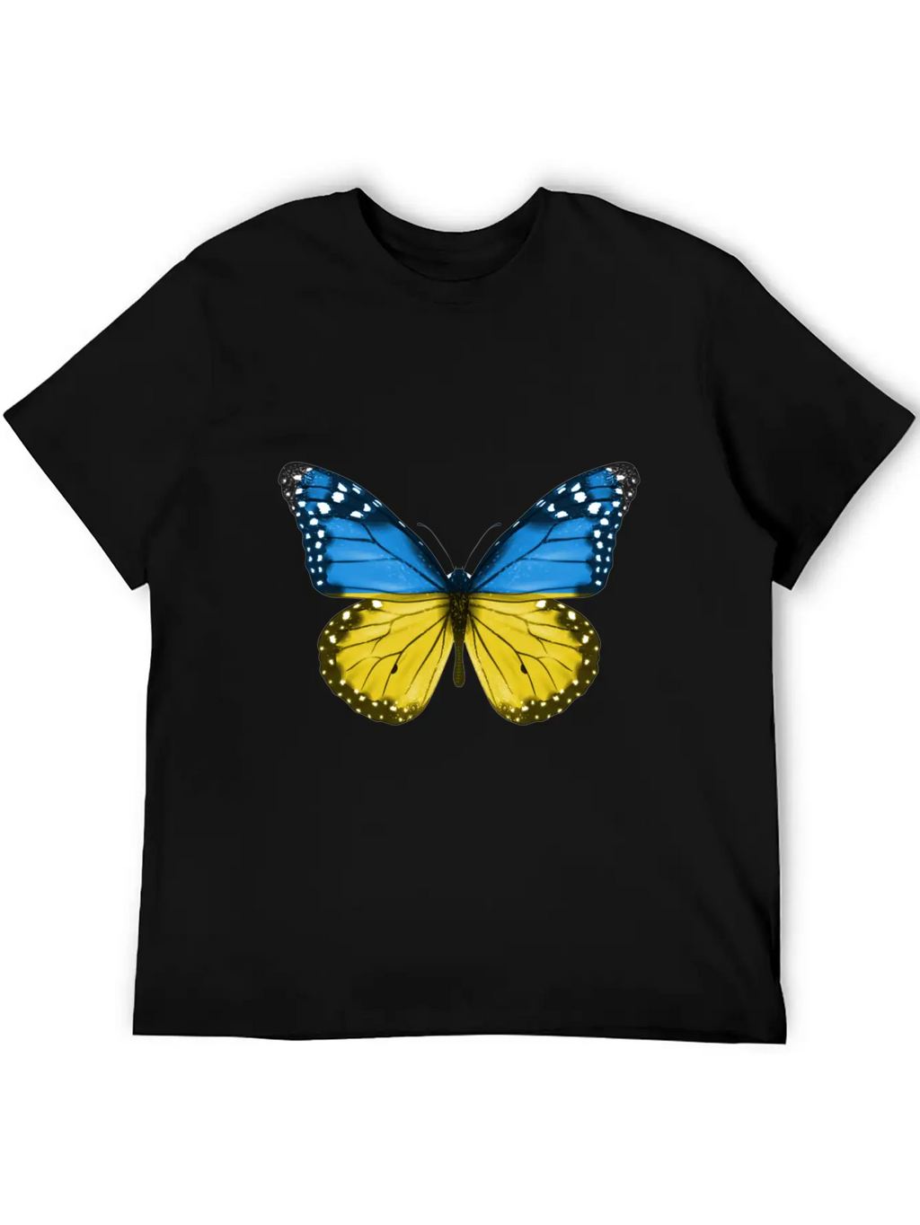 Butterfly Flag Of Ukraine Unisex Casual T-Shirt – Clean Design For Daily Comfort