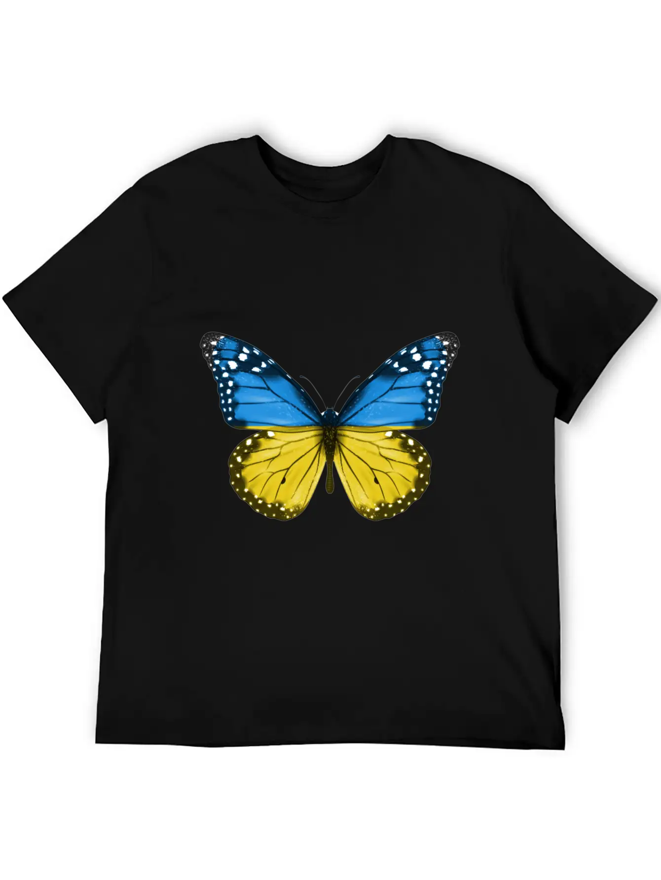 Butterfly Flag Of Ukraine Unisex Casual T-Shirt – Clean Design For Daily Comfort