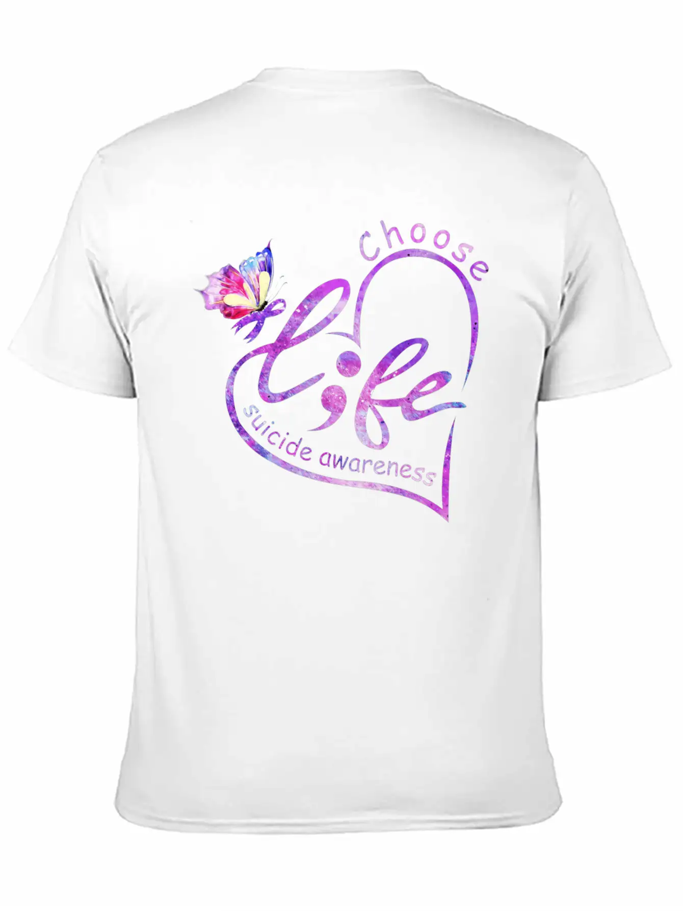 Butterfly Heart Suicide Prevention Awareness Unisex Casual T-Shirt – Clean Design For Daily Comfort