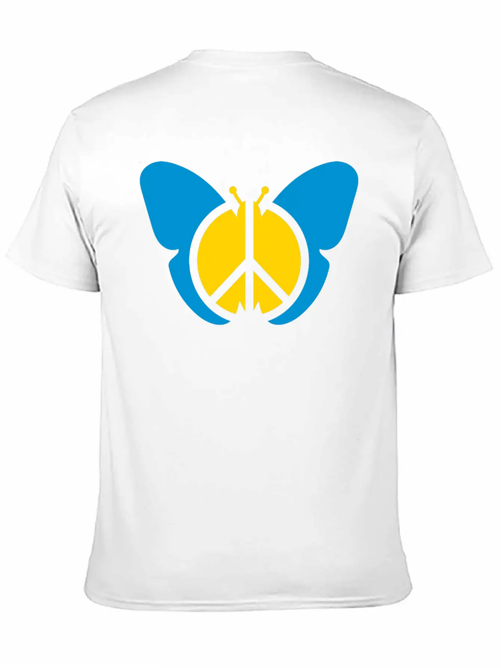 Butterfly Peace Sign Symbol Hippie Peace Love Silh Stylish Everyday T-Shirt – Unisex Basic Cotton Tee