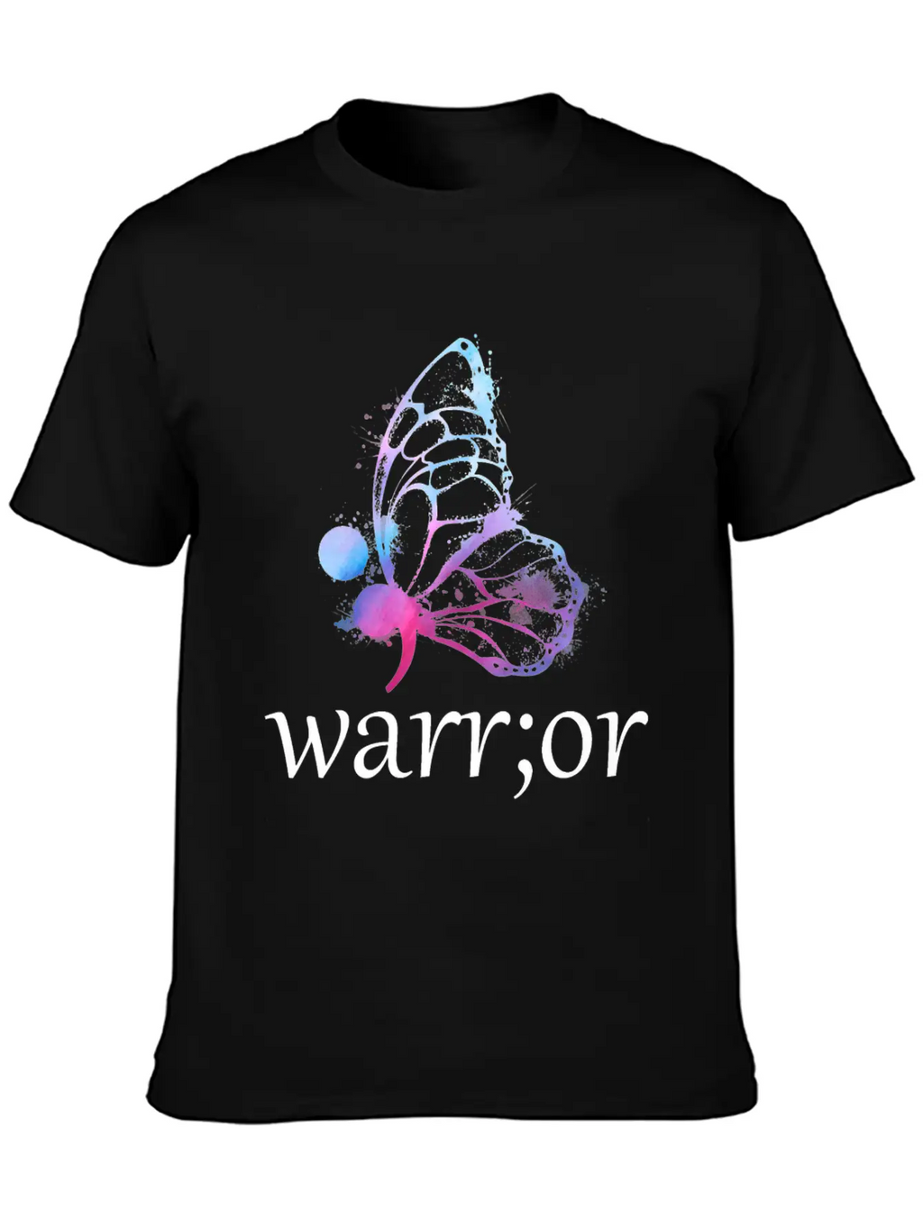Butterfly Semicolon Warrior Stylish Everyday T-Shirt – Unisex Basic Cotton Tee