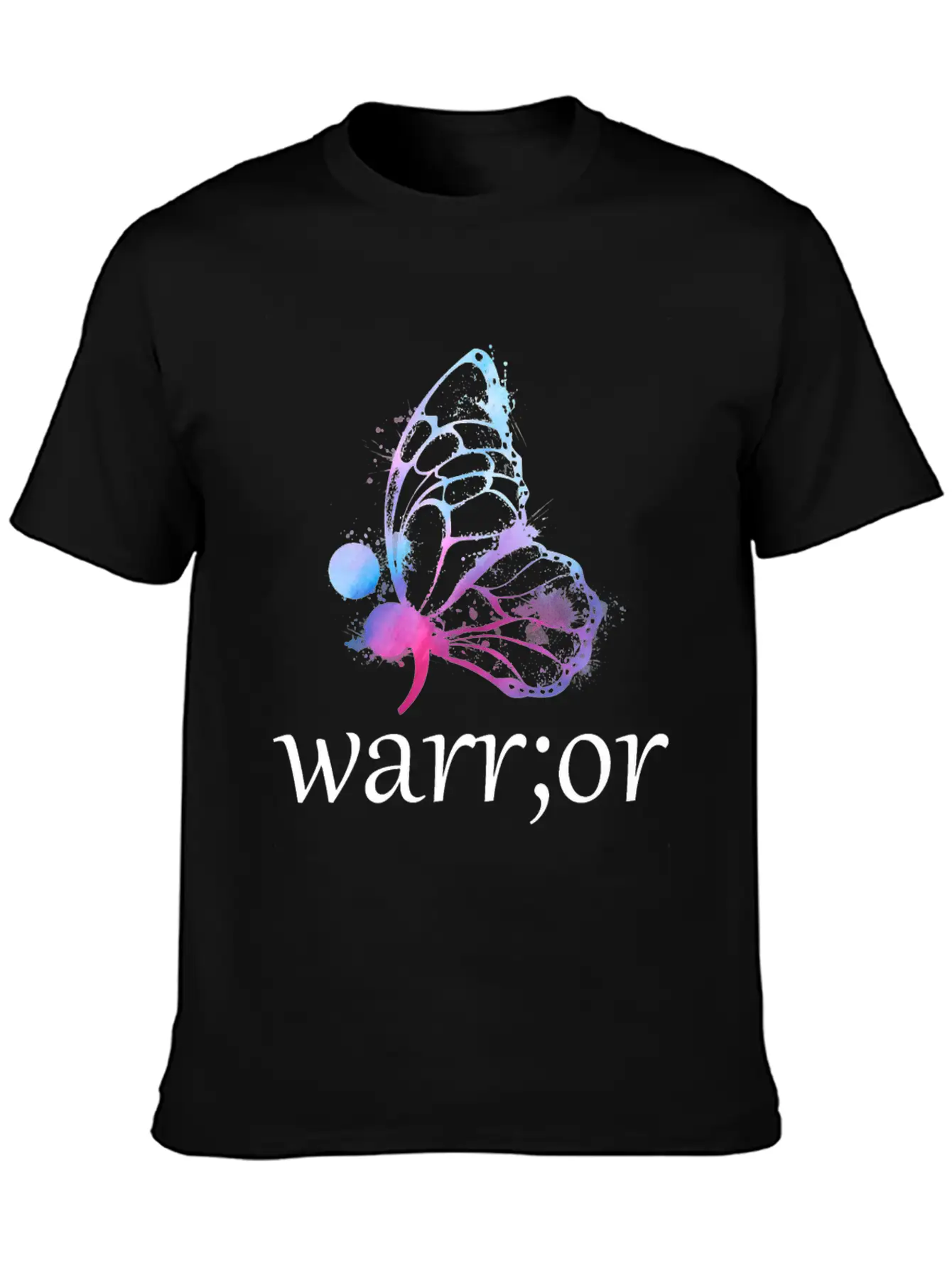 Butterfly Semicolon Warrior Stylish Everyday T-Shirt – Unisex Basic Cotton Tee