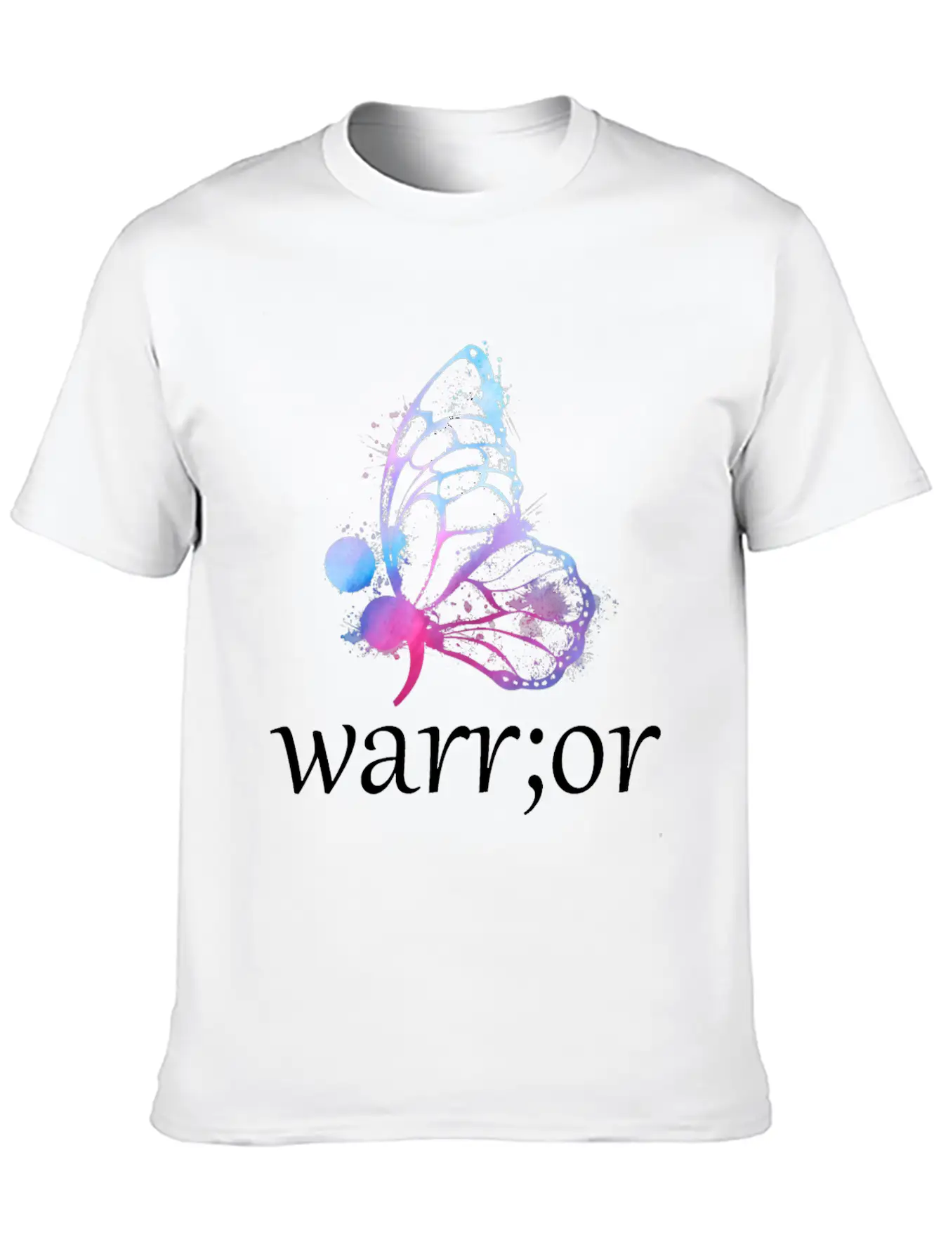Butterfly Semicolon Warrior Stylish Everyday T-Shirt – Unisex Basic Cotton Tee