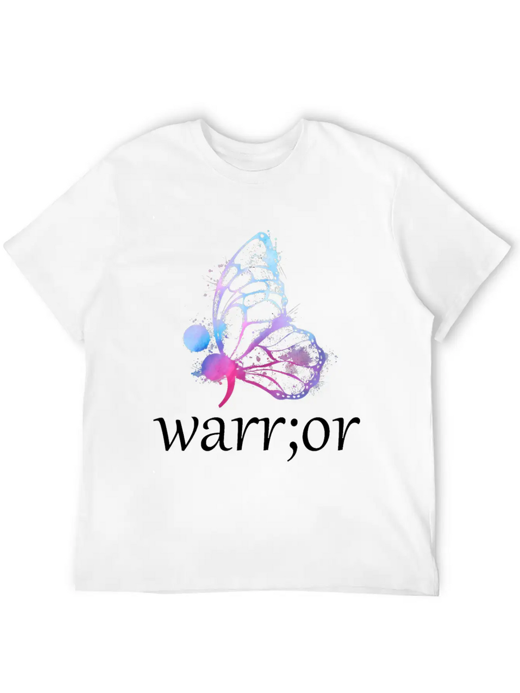 Butterfly Semicolon Warrior Stylish Everyday T-Shirt – Unisex Basic Cotton Tee
