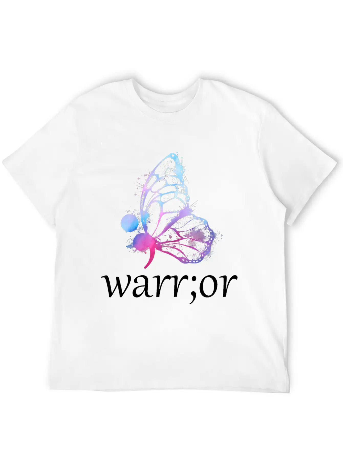 Butterfly Semicolon Warrior Stylish Everyday T-Shirt – Unisex Basic Cotton Tee